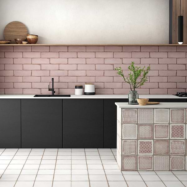 Los Lunas Rose Pink 4x12 Polished Ceramic Tile