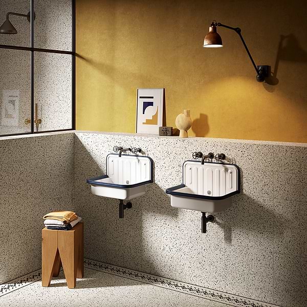 Chips Macro Bianco White 8x8 Terrazzo Look Matte Porcelain Tile