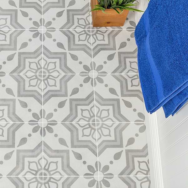 Cascais Silver Sky 9x9 Matte Porcelain Tile