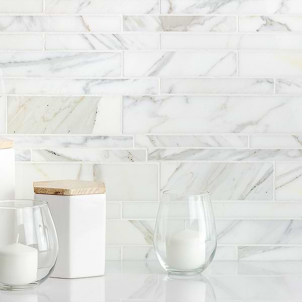 Calacatta Tuscany Polished Marble Mosaic Tile