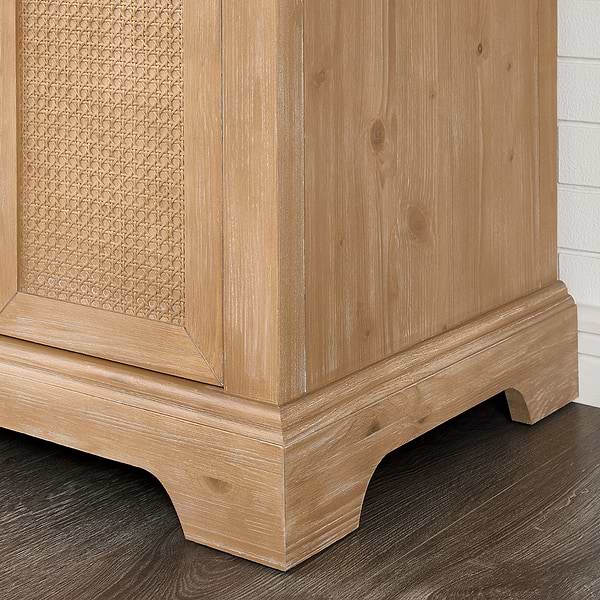 Olivier Blonde Wood 36" Single Vanity with Black Marble Top