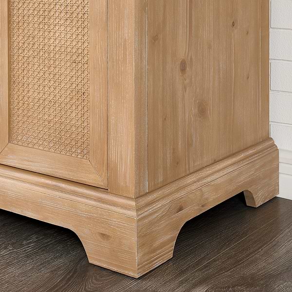 Olivier Blonde Wood 72" Double Vanity with Black Marble Top