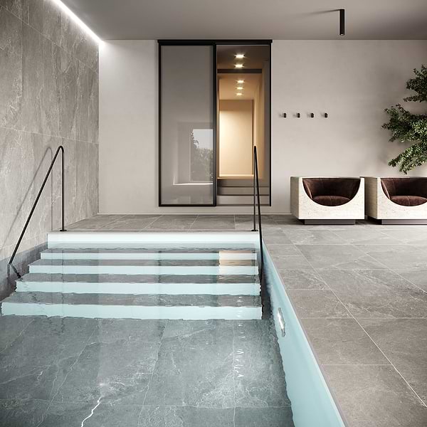 ZenTech Silver Gray 12x24 Matte Porcelain 2CM Pool Coping