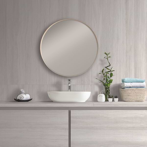 Nashville White 24x48 Travertine Look Polished Porcelain Tile