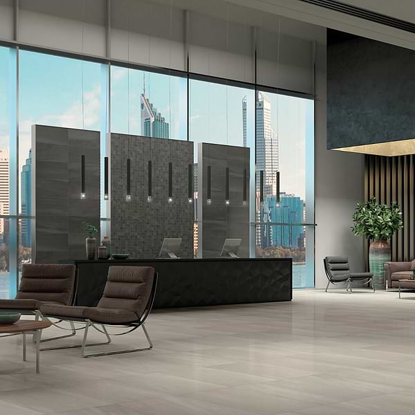 Karo Black 18x36 Matte Porcelain Tile