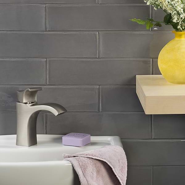 Manchester Charcoal 3x12 Polished Ceramic Tile
