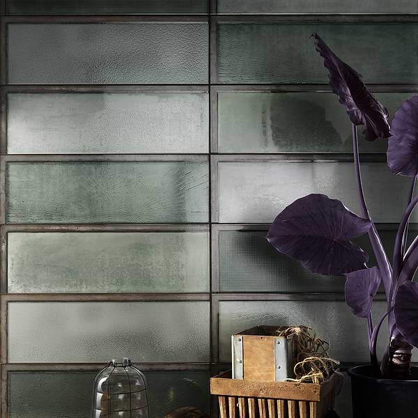 Diesel Industrial Glass Green Ceramic Wall Tile