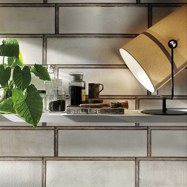 Diesel Industrial Glass White Ceramic Wall Tile