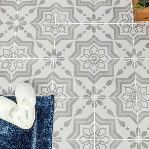 Cascais Silver Sky 9x9 Matte Porcelain Tile