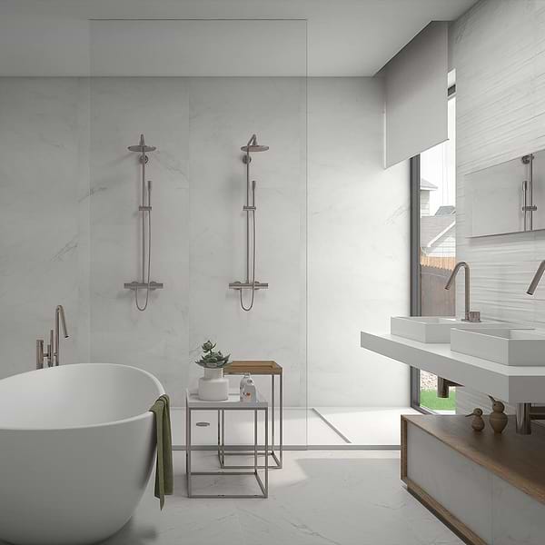 Belvedere Bianco 30x30 Marble Look Porcelain Tile