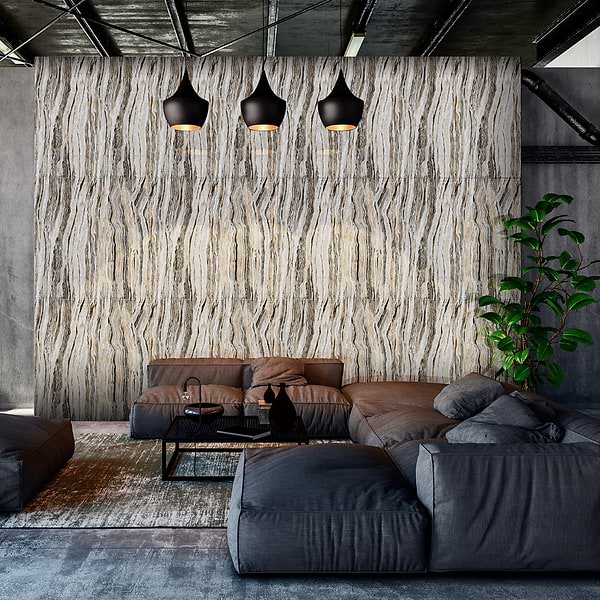 Lux Travertino Black Gold 24x48 Artisan Decor Porcelain Tile
