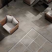 Paleo Quartz Gray 24x24 Textured Porcelain 2CM Outdoor Paver