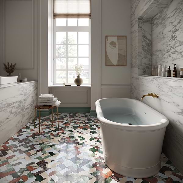 Isobel Tuscany Multicolor Polished Marble Luxury Mosaic Tile