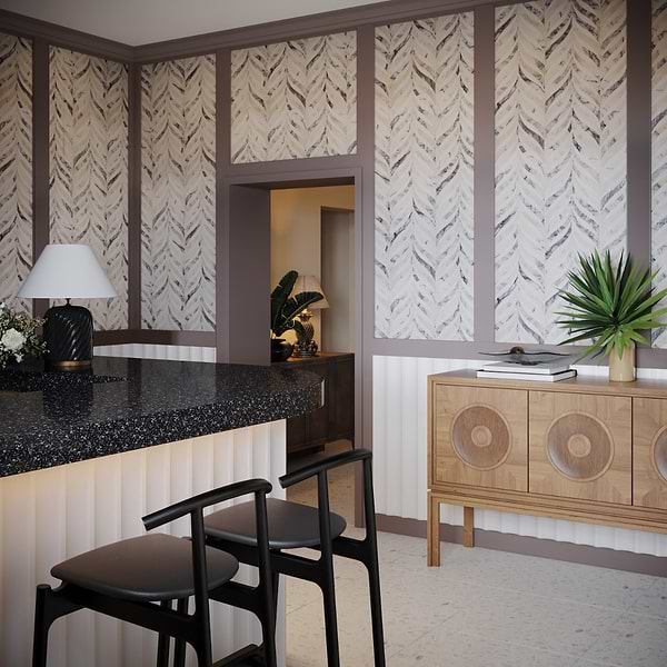 Begonia Peach Lilac Cream Polished Marble Mosaic Tile