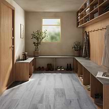 Woodcrete Silver Gray Rigid Core Click 12x48 Luxury Vinyl Tile