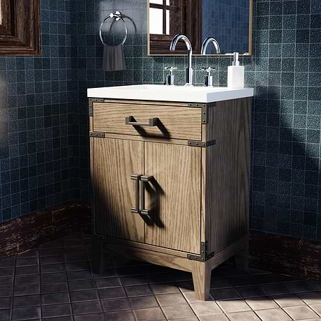 Aiden Gray Oak 24" Single Vanity without Top