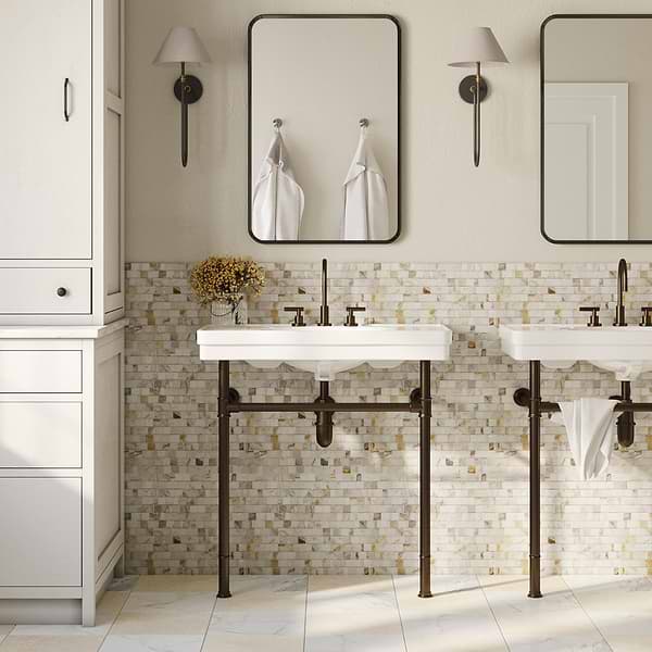 Astoria Oil Rubbed Bronze 10" Widespread Bathroom Faucet With Pop Up Standard Drain