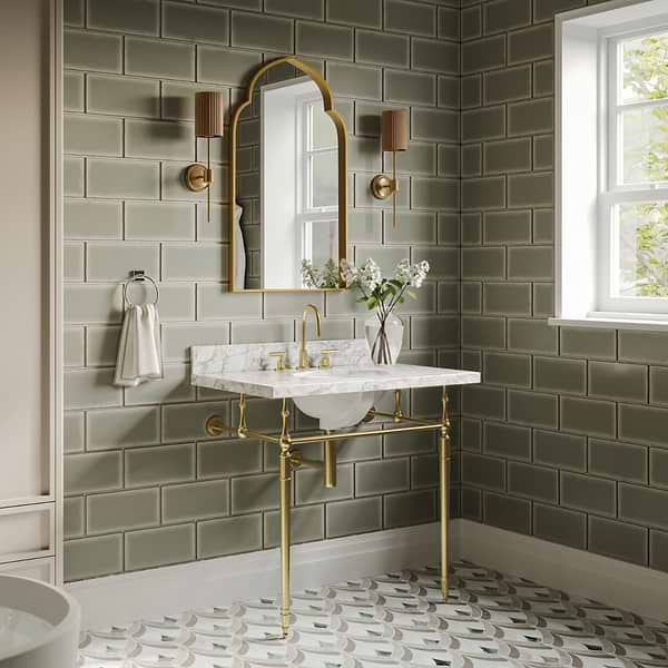 Astoria Brushed Brass 10" Widespread Bathroom Faucet With Pop Up Standard Drain