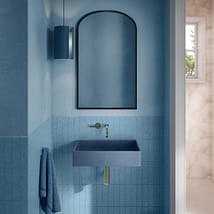 Jeker Denim Blue 21" Concrete Rectangle Floating Sink by mudd.concrete