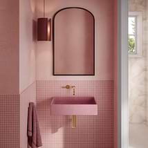 Jeker Berry Pink 21" Concrete Rectangle Floating Sink by mudd.concrete