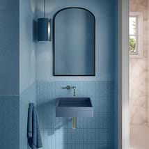 Yarra Denim Blue 16" Concrete Square Floating Sink by mudd.concrete