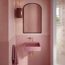 Yarra Berry Pink 16" Concrete Square Floating Sink by mudd.concrete