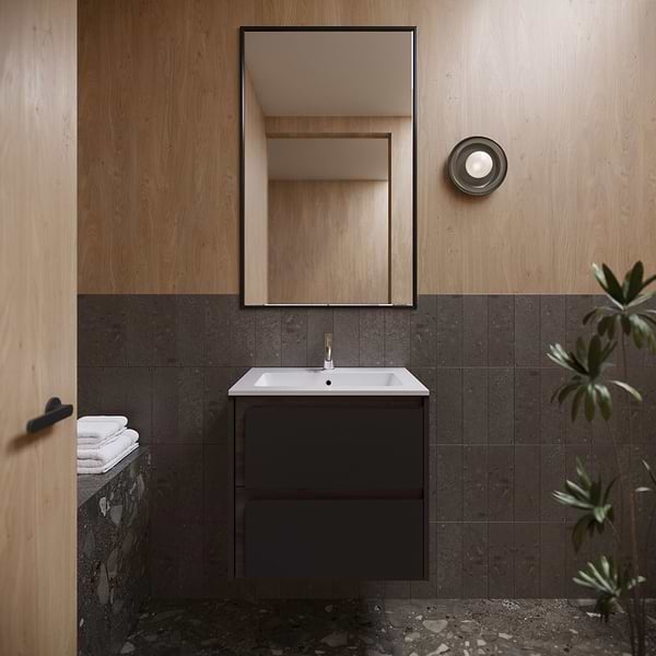 Piccoli Grande Antracite Gray 36x36 Terrazzo Look Semi-Polished Porcelain Tile