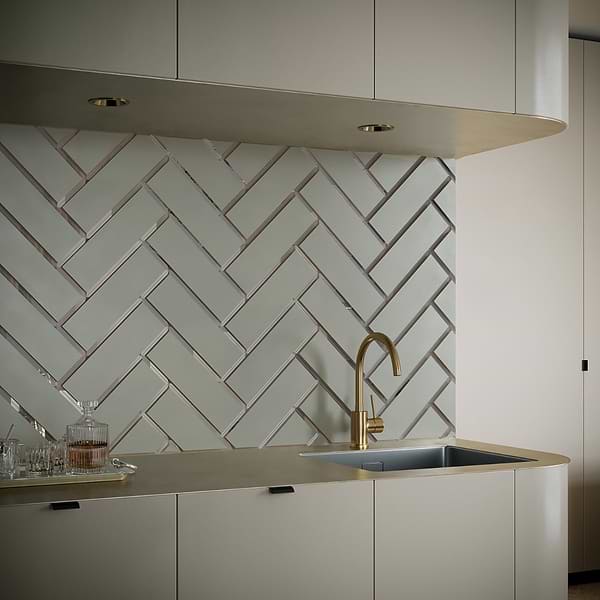 Dark Gray Beveled 4x12 Mirror Subway Tile for Wall