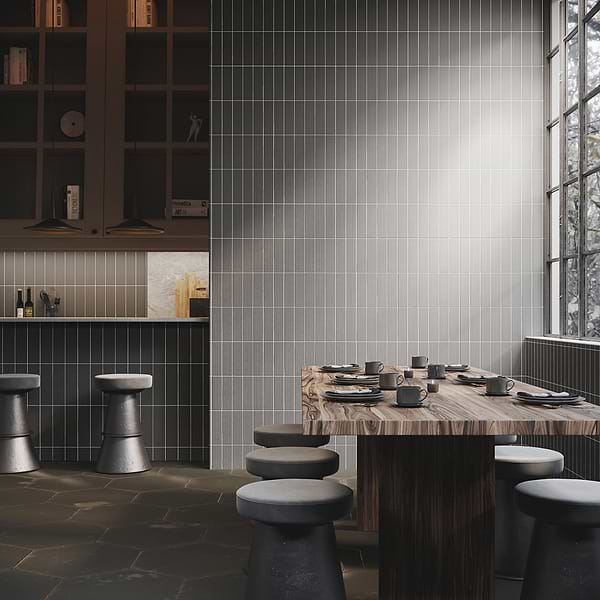 Charlotte Moon Gray 3x10 Textured Matte Ceramic Subway Tile