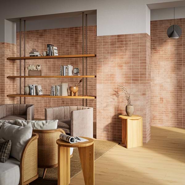 Terra Villa Sand Beige 2x6 Matte Presealed Genuine Terracotta Tile
