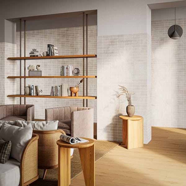 Terra Villa White 2x6 Matte Presealed Genuine Terracotta Tile