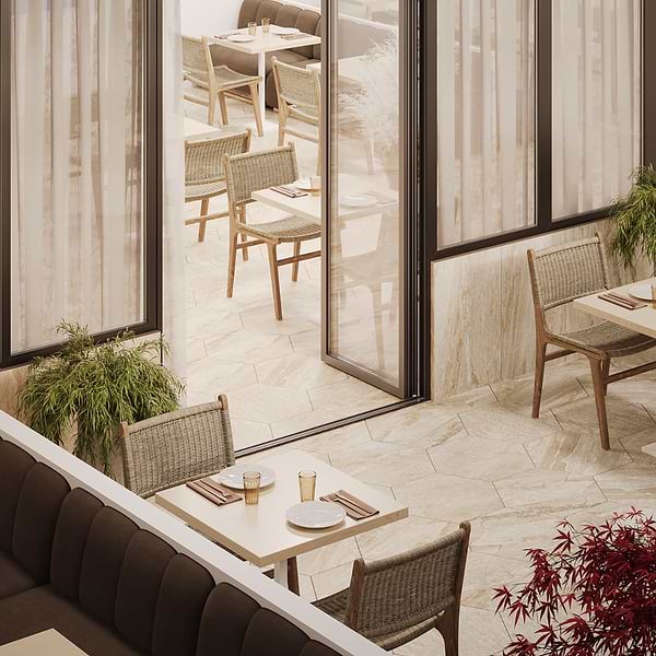 Shala Sand Beige 20" Hexagon Matte Porcelain Tile