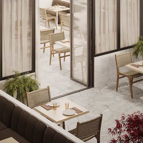 Shala Smoke White 20" Hexagon Matte Porcelain Tile