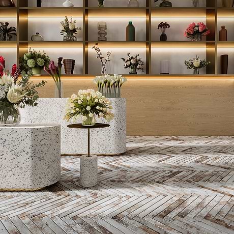 English Brick White 2x18 Matte Porcelain Tile