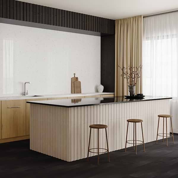 Stonework Fluted Botticino 12x24 3D Honed Marble Tile