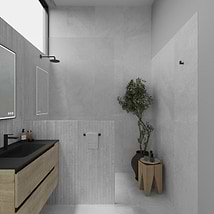 Lune Ribbon Ice Light Gray 24x48 Matte Porcelain Tile