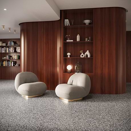 Terrazzo Italy Dolce Mora Gray 24x24 Honed Terrazzo Tile