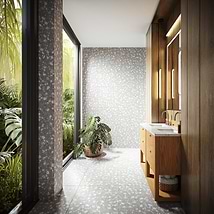 Terrazzo Italy Sacra Grigio Gray 24x24 Honed Terrazzo Tile