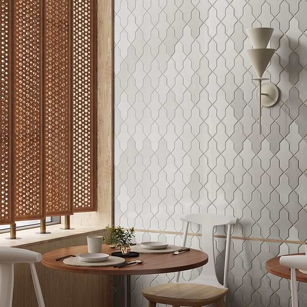 Parma Cruz White 5x8 Terracotta Look Polished Porcelain Tile
