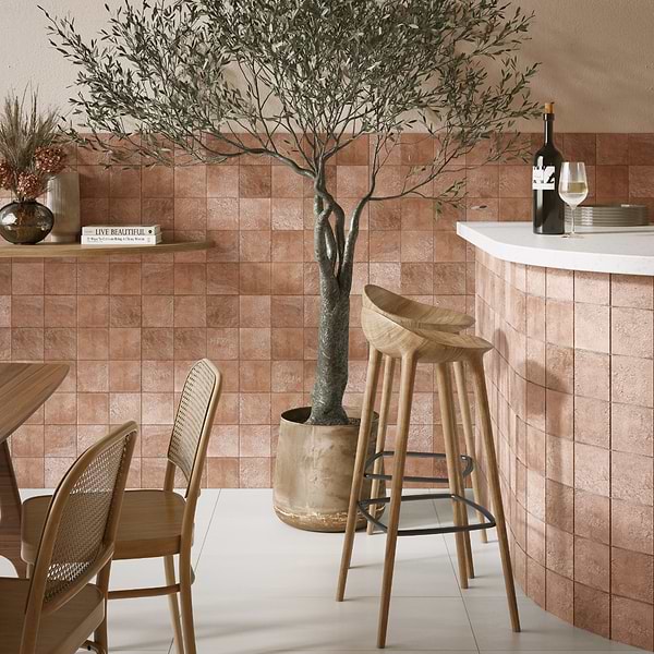 Navari Terracotta 5x5 Textured Matte Ceramic Tile