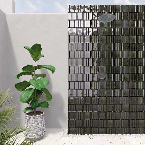 Kinro Garden Green 6x6 3D Metallic Look Matte Porcelain Tile