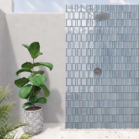 Kinro River Blue 6x6 3D Polished Porcelain Tile