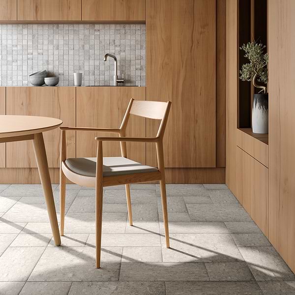 Seville Efeso Gray 2x2 Travertine Look Matte Porcelain Mosaic Tile