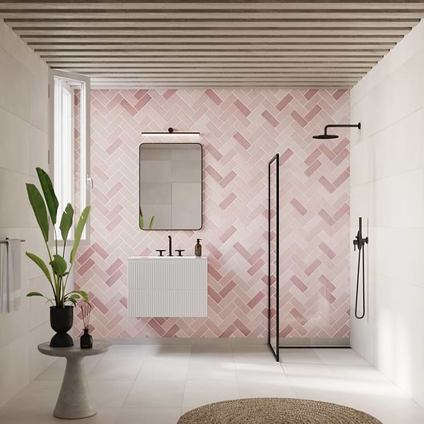 Portmore Pink 3x8 Glossy Ceramic Subway Tile