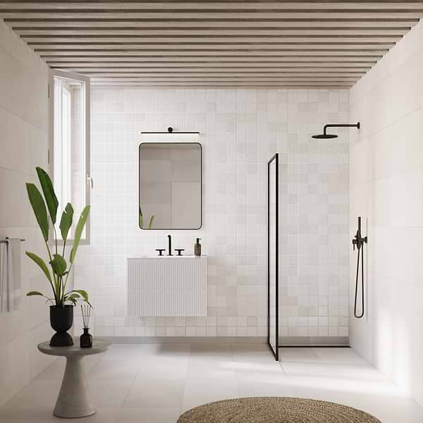 Portmore White 4x4 Glossy Ceramic Tile