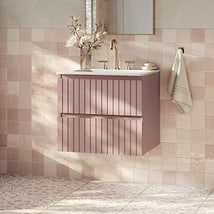 Prima Rose Pink 24" Single Vanity with Integrated Solid Surface Top