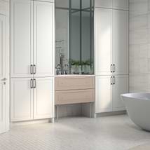 Alma Taupe 36" Single Vanity with Chrome Legs & Knobs without Top