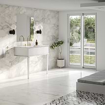 Classic Collection 36"  Carrara and White Vanity