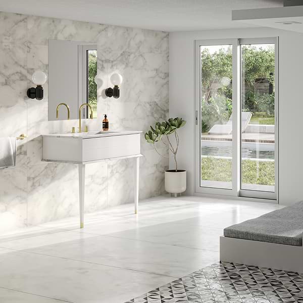 Classic Collection 36"  Carrara and White Vanity