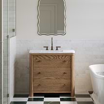 TileBar Studio Vanities Callum Natural Ash 36" Single Vanity without Top